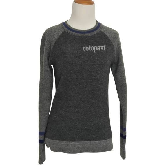 Cotopaxi Libre Sweater Cashilama Crew Neck Organic Gray Fitted Women Small - Picture 1 of 10